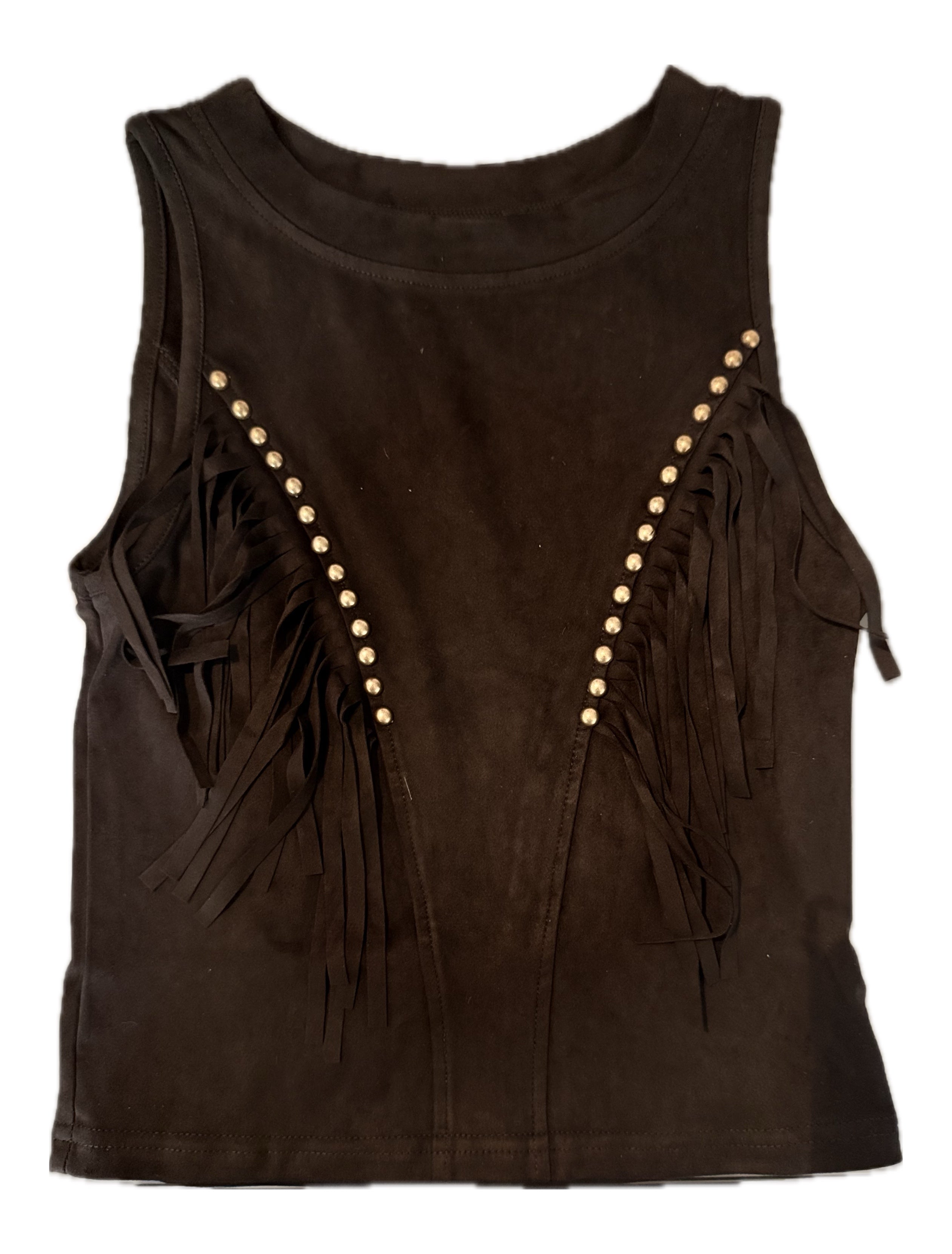 Black Fringe Top